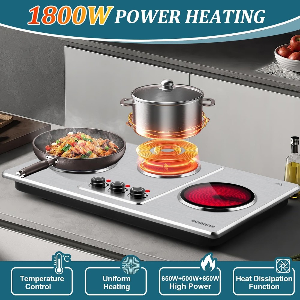 Cusimax Triple Burner Hot Plate Infrared