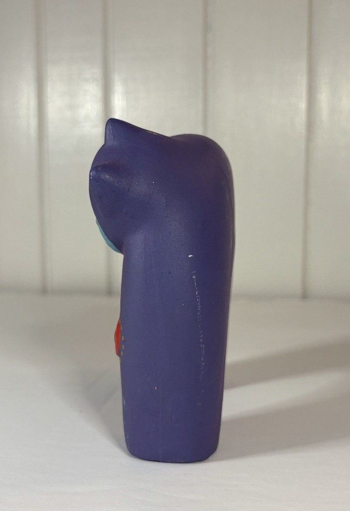 Laurel Burch Arching Ceramic Cat Purple