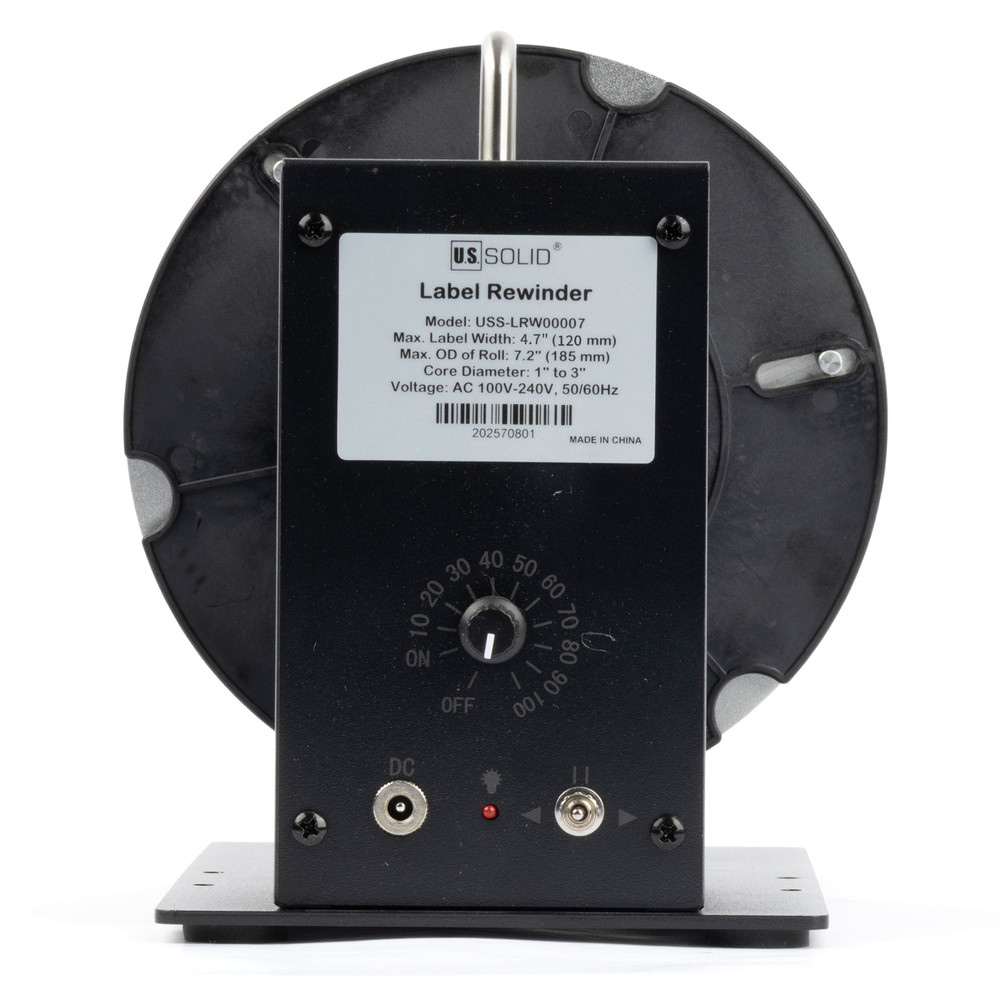 U.S. Solid Automatic Label Rewinder 4.7 in Width 7.2 in Roll Diameter