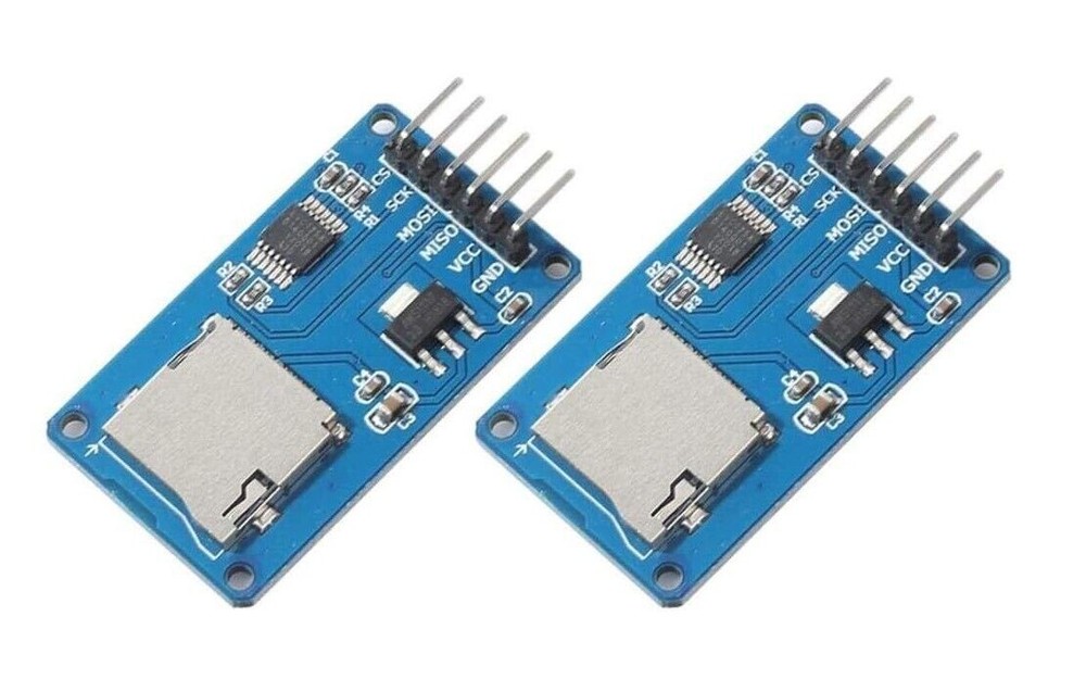 Micro SD Card Module Storage Board 6-pin TF Card Memory Adapter Reader 2pcs