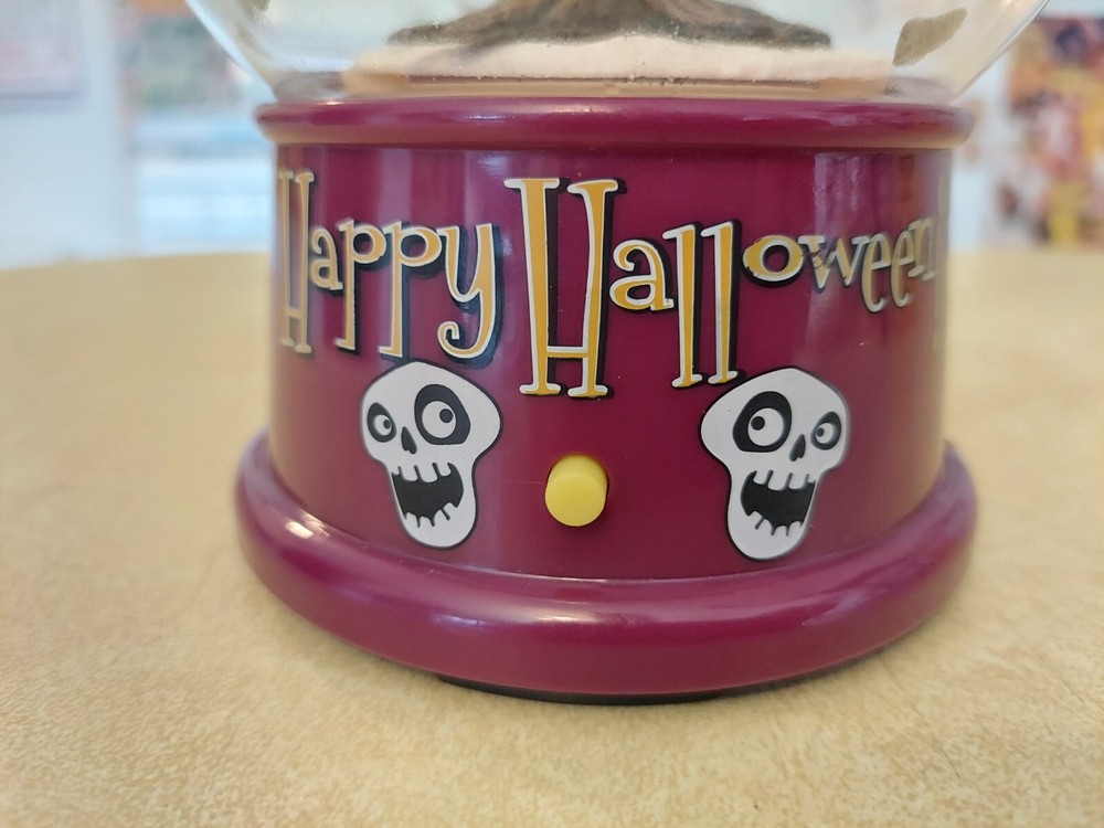 Gemmy Halloween Spooky Tree Ghost Tornado Talking Snow Globe