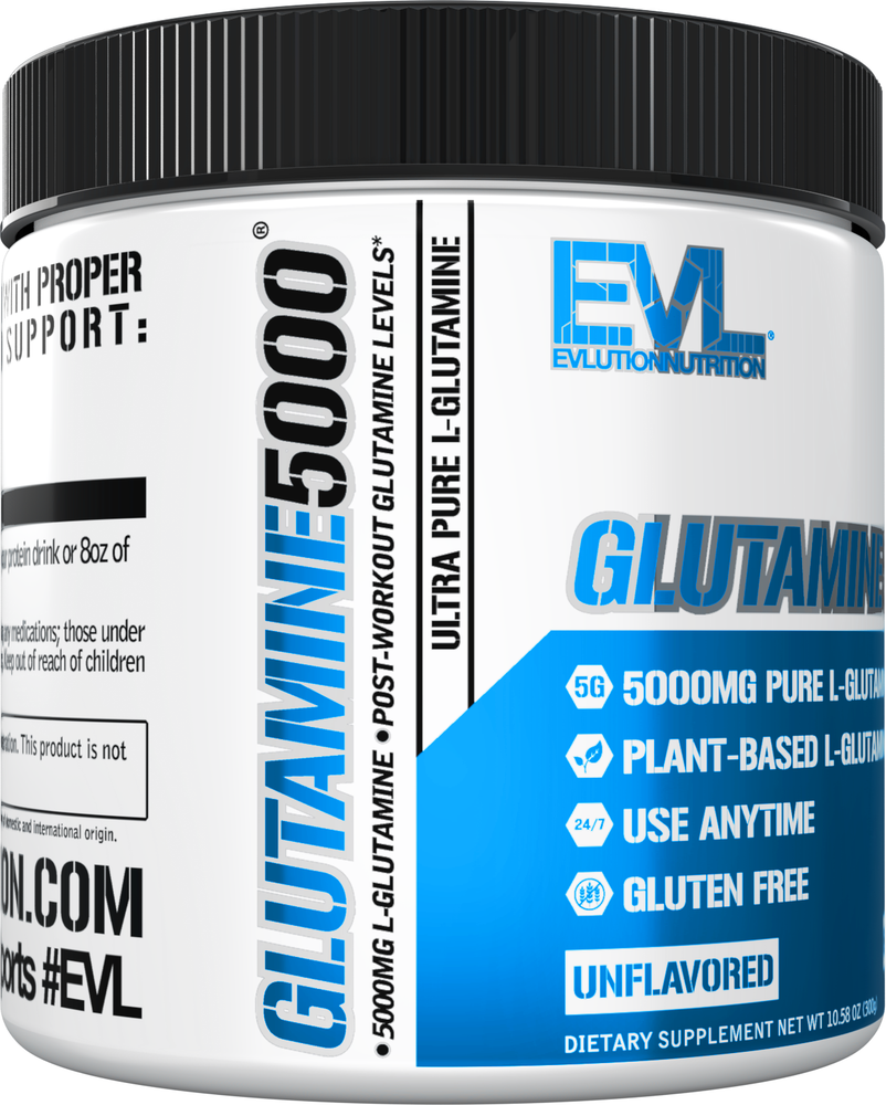 Evlution Nutrition Glutamine 5000 - 5g Glutamine - 60 Servings
