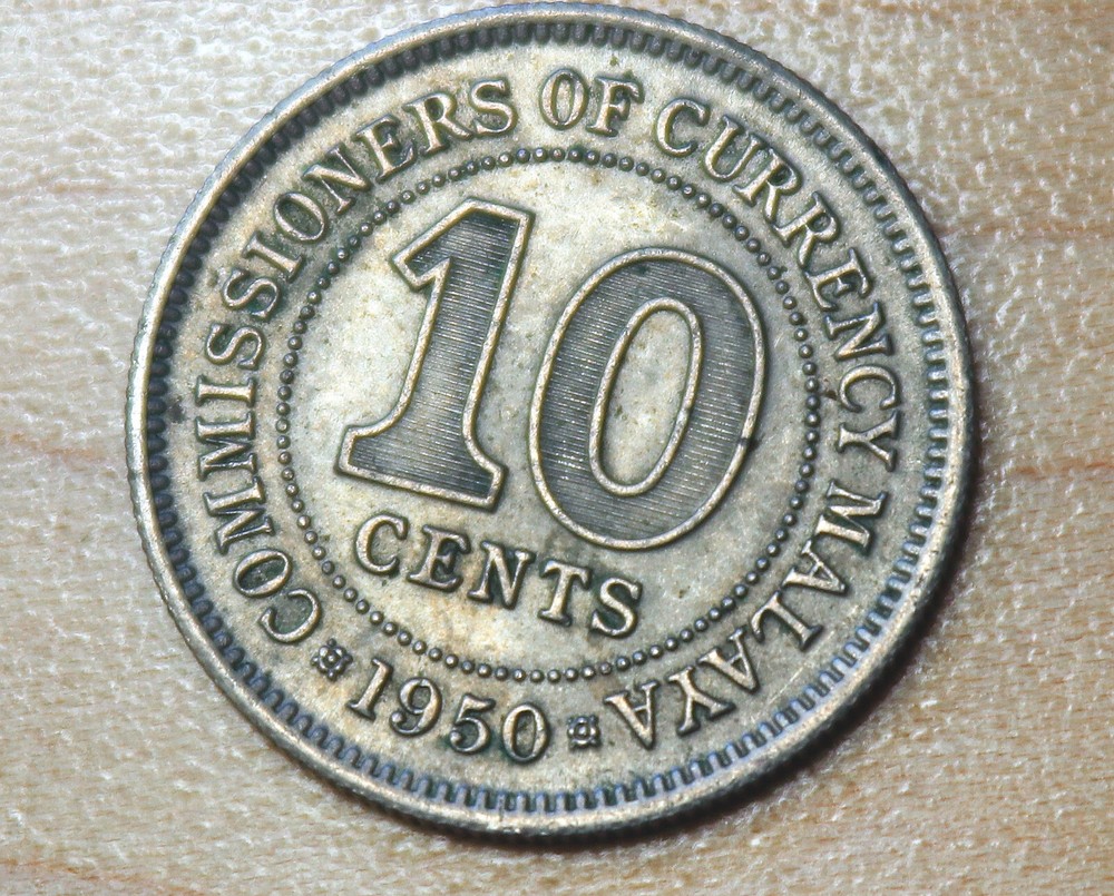 1950 Malaya 10 Cents