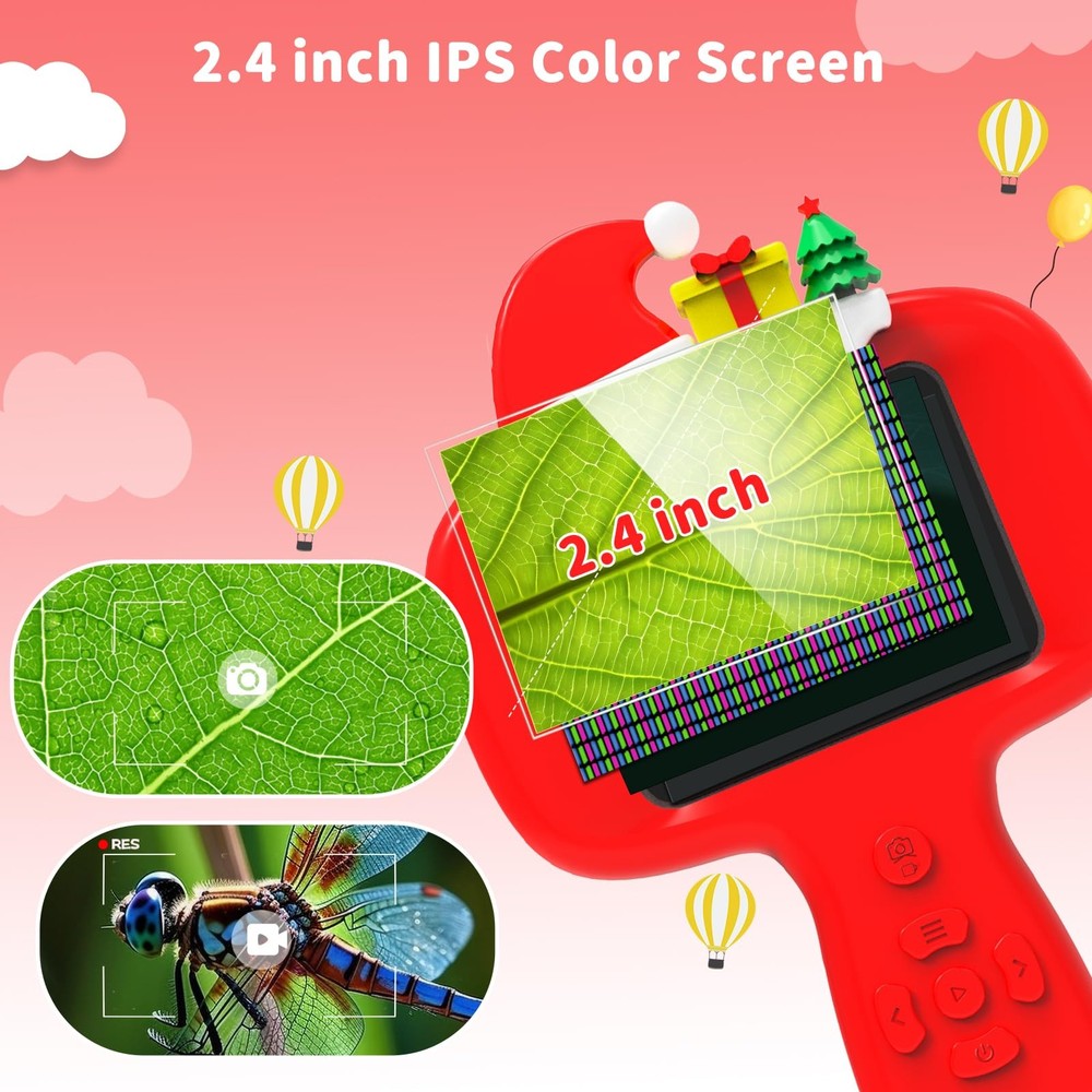 Microscope for Kids, 2.4" Handheld Digital Pocket - STEM Educational Tool