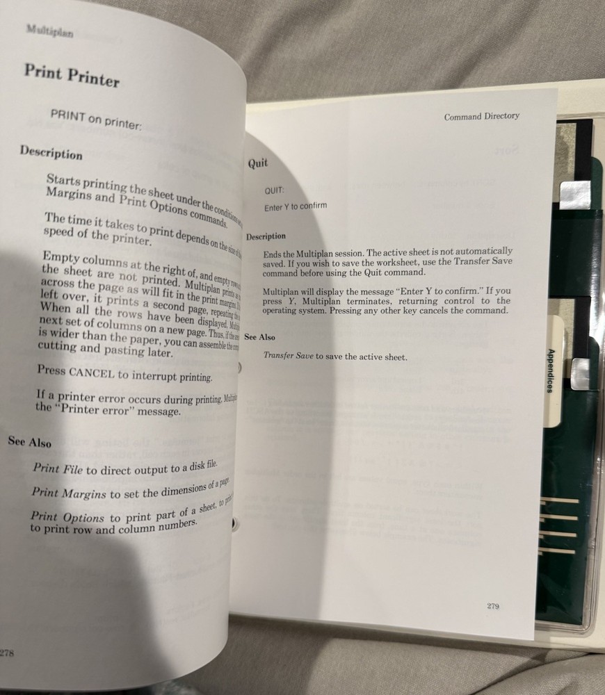 Vintage Microsoft Multiplan electronic worksheet set For MS-DOS