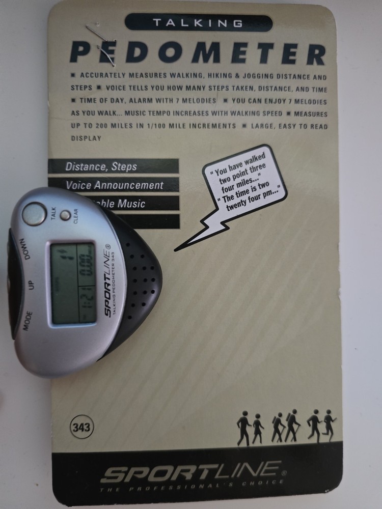 Sportline Talking Calorie Counter Pedometer Model 343 Basic Series
