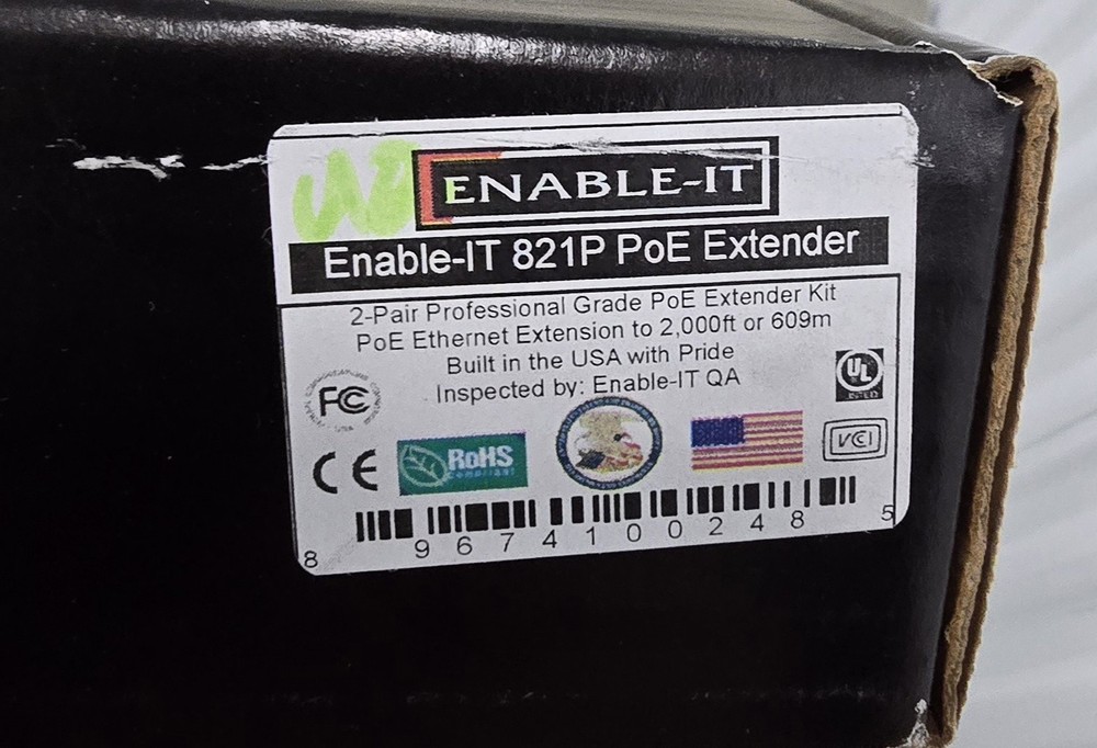 PoE Ethernet Extender Kit Enable-IT 821P