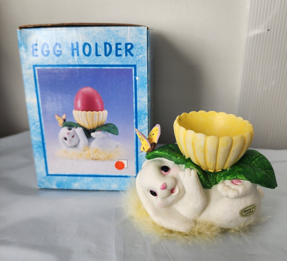 Cracker Barrel - Easter Egg Holder Bunny Collection Yellow