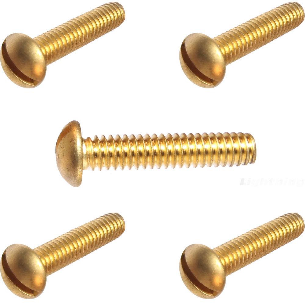 10-32 x 3/4" Round Head Machine Screws Solid Brass Slotted Drive Qty 100