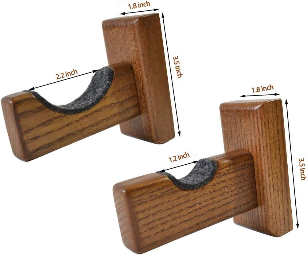 Baseball Bat Display Case Wall Mount Solid Wood Rack Holder with Soft Liner