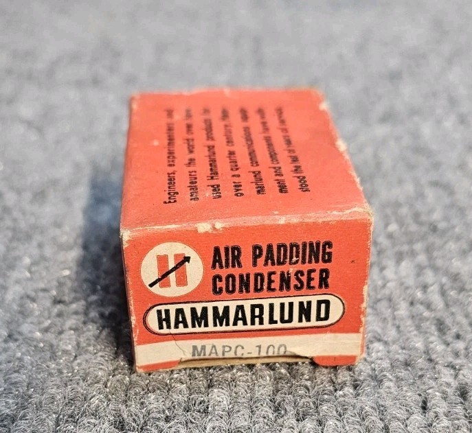 Hammarlund Mapc 100 Air Padding Condenser Radio Equipment Components