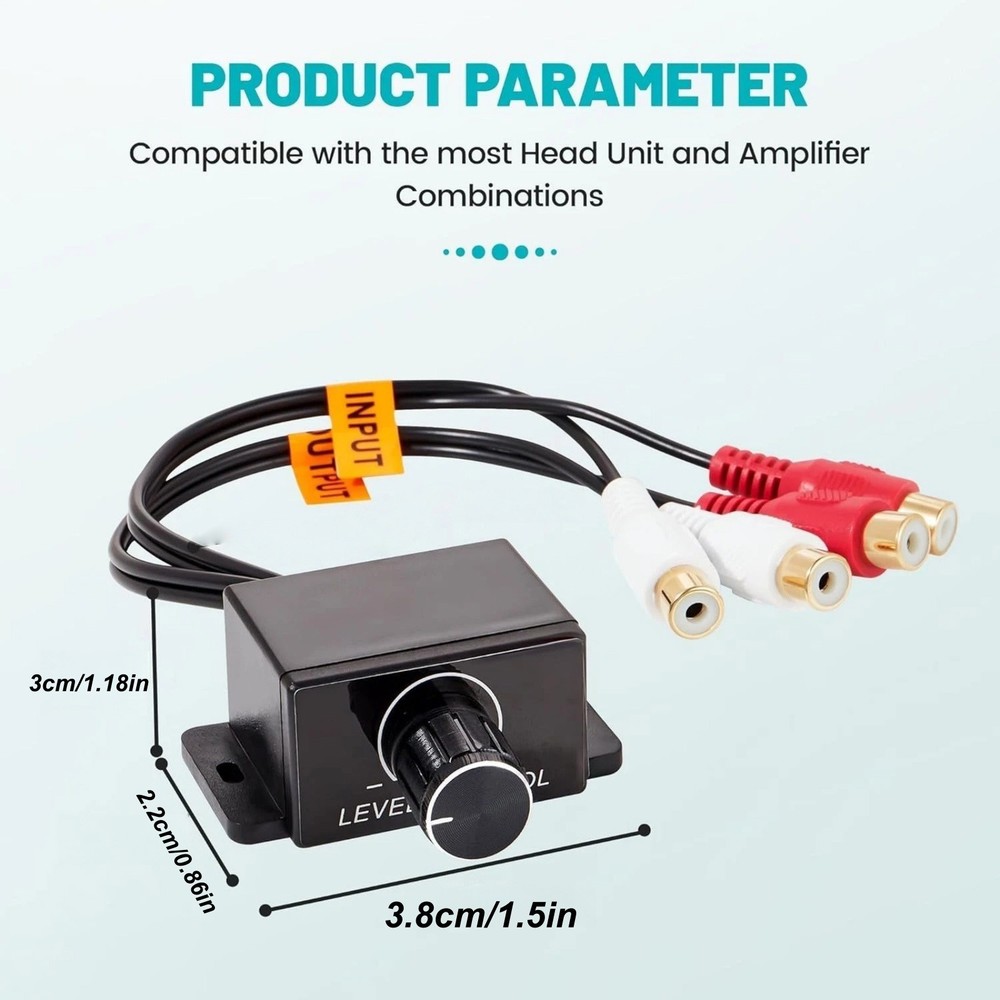 Subwoofer Level Knob RCA Remote Controller for Amplifier Volume Adjustment