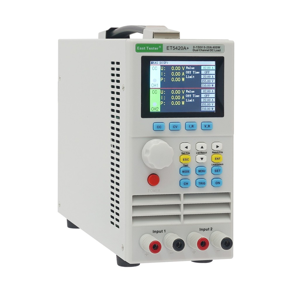 Programmable DC Electronic Load Tester Battery Tester Dual Channel Testing 400W