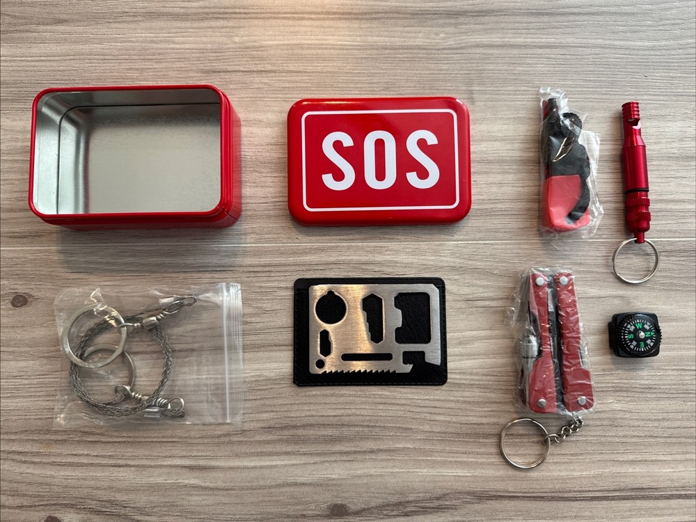 SOS Emergency Camping Survival Kit New In Case
