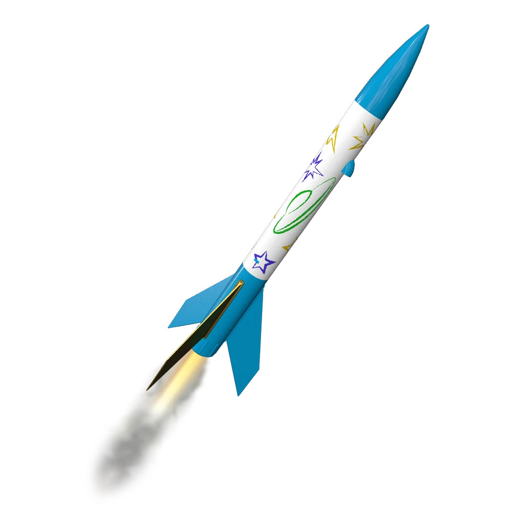 Estes Flying Model Rocket Kit Cosmic Ray, Single Bulk Pack Kit.