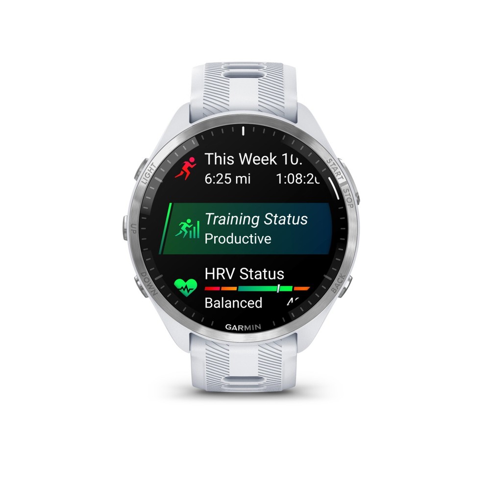 Garmin Forerunner 965 GPS Running Smartwatch AMOLED White Titanium