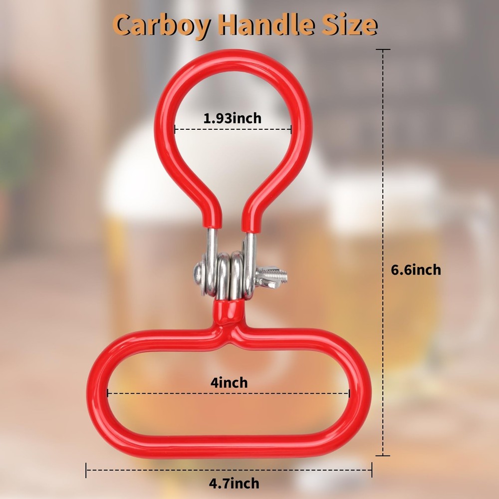Dexspoeny 4Pcs Carboy Handle, Portable Glass Medium,