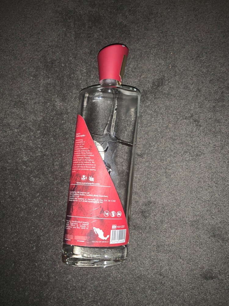 Suave reposado tequila empty bottle 70 cl