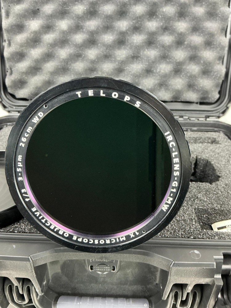 Telops IRC‑LENS‑G1‑MW 1× Microscope Objective Lens – Midwave IR – w/ Case