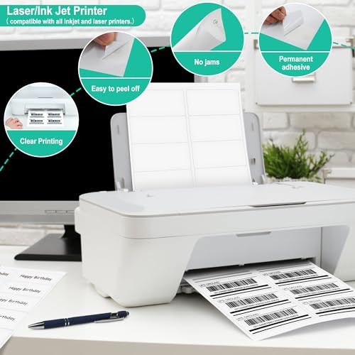 2" x 4" Mailing Labels 10 per Sheets Total 300 Labels, Printable White