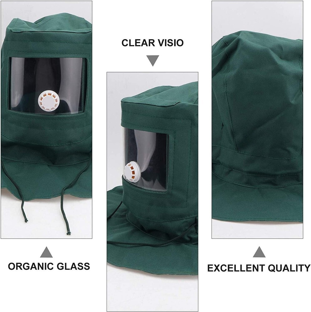 Protective Sand Blasting Hood Cap Anti Wind / Sandblaster Tools Dust Face Tool