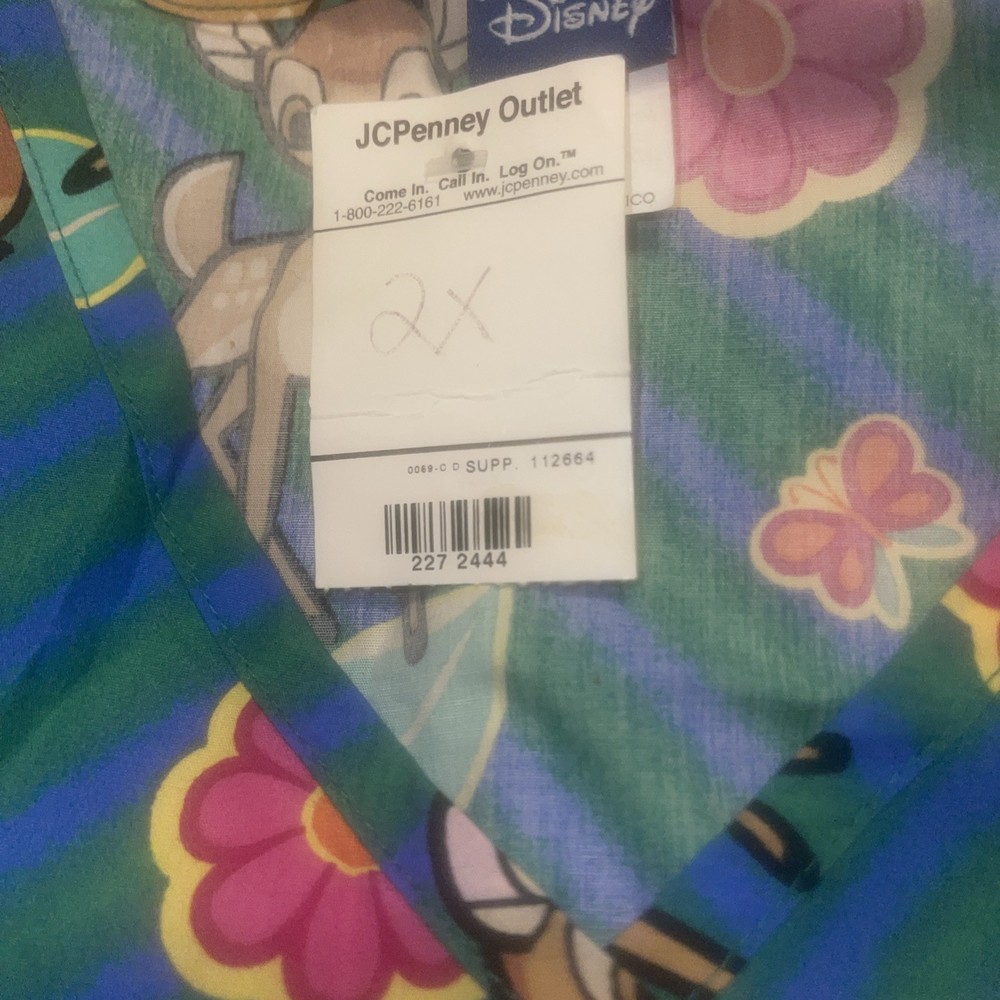 DISNEY Bambi 2X Scrub Top NWT