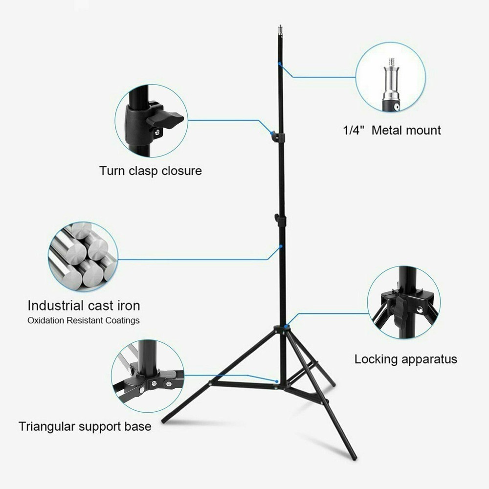 Light Stand Tripod 75 " Adjustable For Photography, Ring Light, Studio Lighting