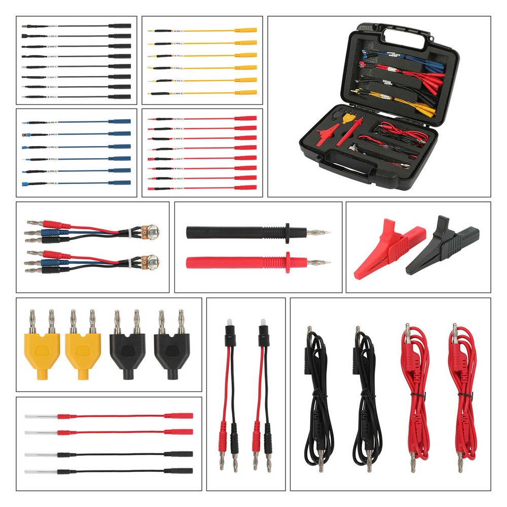 48PCS Multimeter Test Leads Kit Electrical Circuit Testers Leads Diagnostic Tool