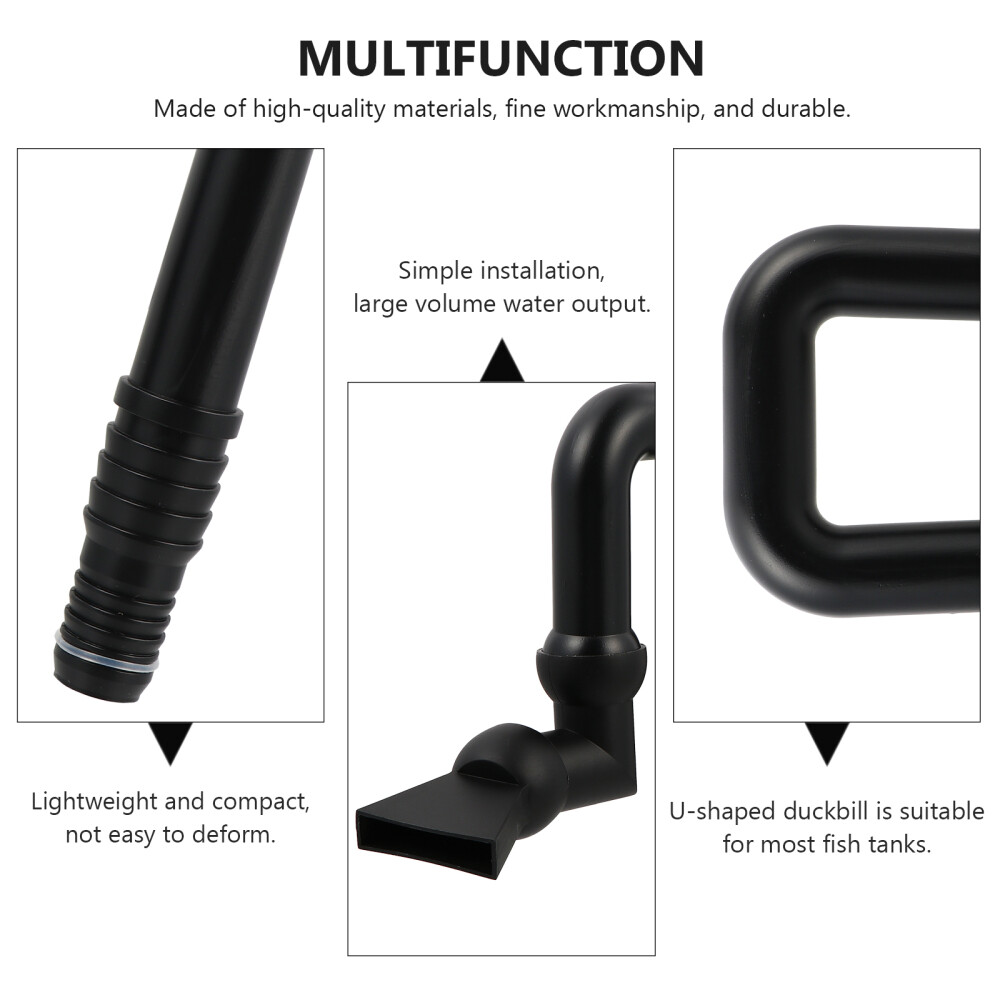 Fish Tank Duckbill Nozzle Aquarium Overflow Return Pipe Accessory