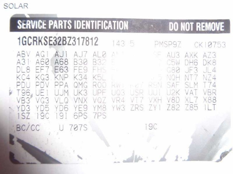 Driver Left Sun Visor Illuminated Fits 07-14 ESCALADE 42972