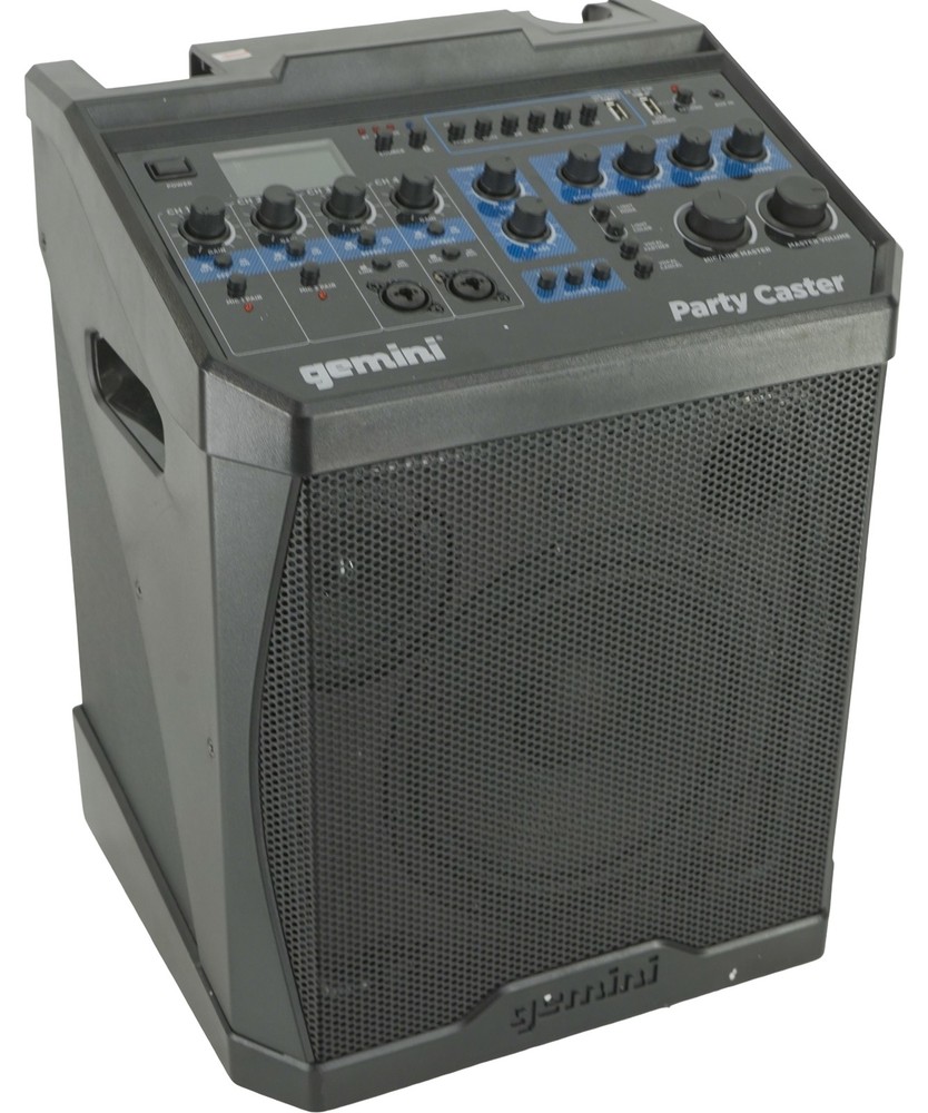 Gemini Party Caster Mini Karaoke System With Handheld Wireless Microphone