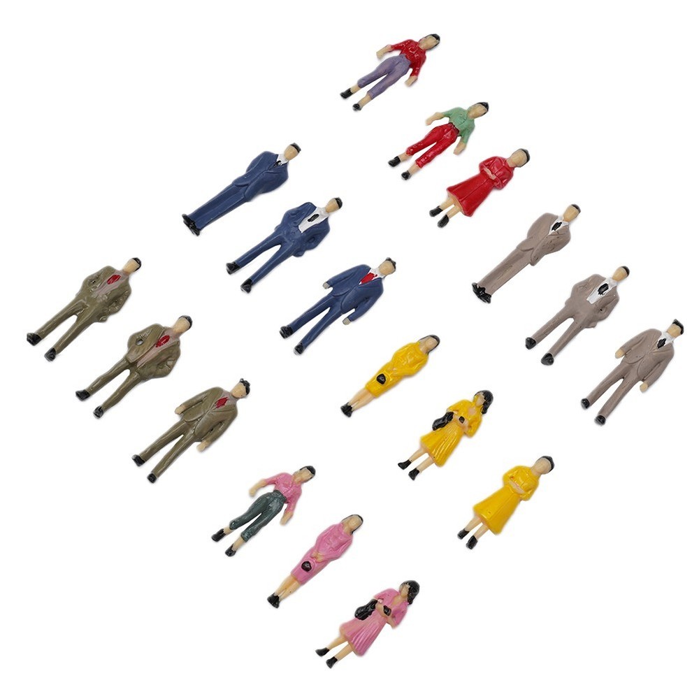 Painted Figures Model Sand Table Beautiful Decoration Multicolor Passenger