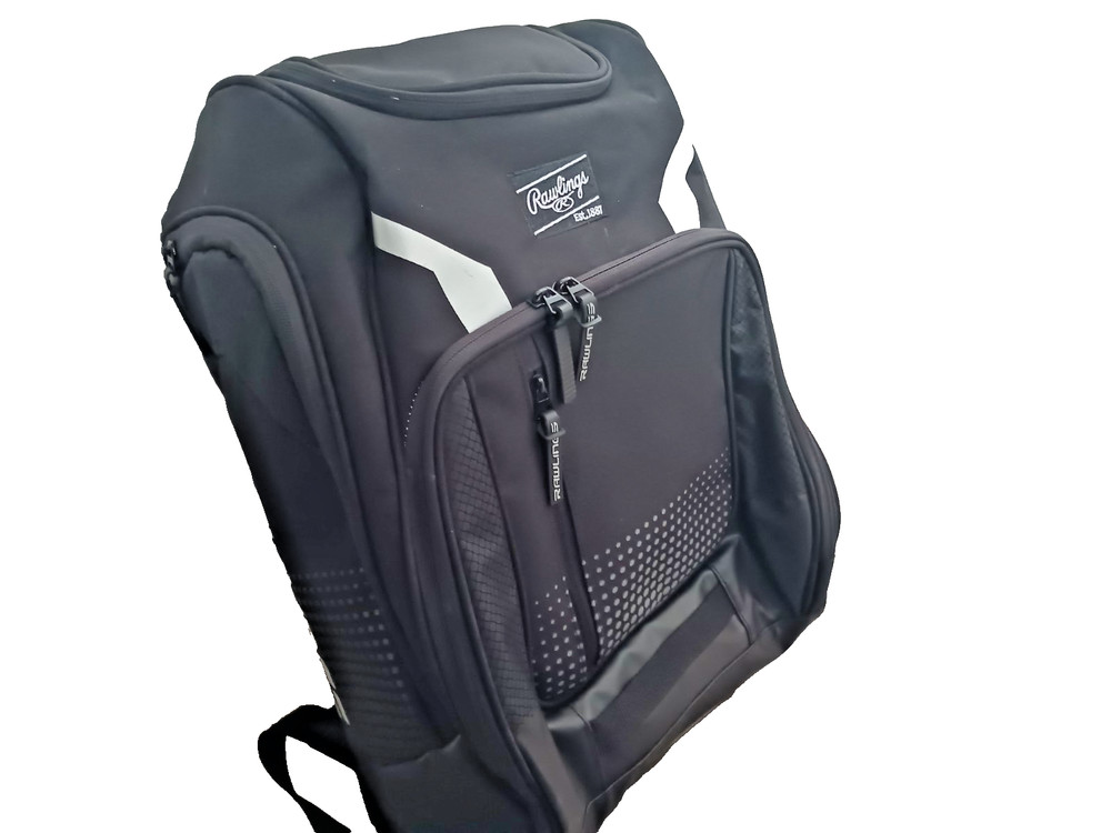 RAWLINGS LEGION BASEBALL SOFTBALL EQUIPMENT BACKPACK FULL SIZE BLACK SUPER NICE!