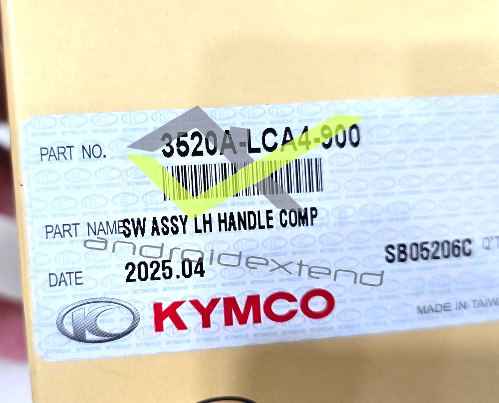 KYMCO MXU50/150 LEFT SWITCH HANDLE 3520A-LCA4-900