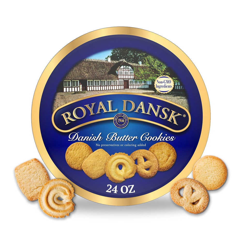 Danish Cookies Tin, Butter, 24 Ounce