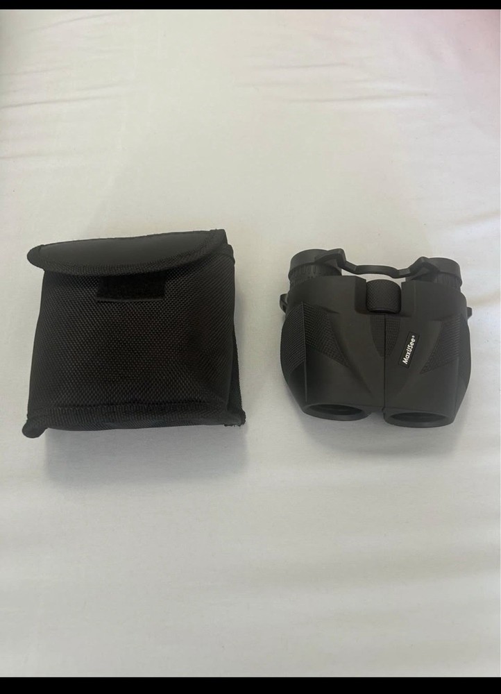 Monuser Compact Black Binoculars with Carrying Case
