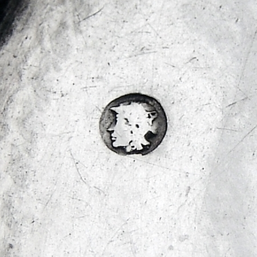 Round Floral Peppermint Box Dutch 833 Silver 1850