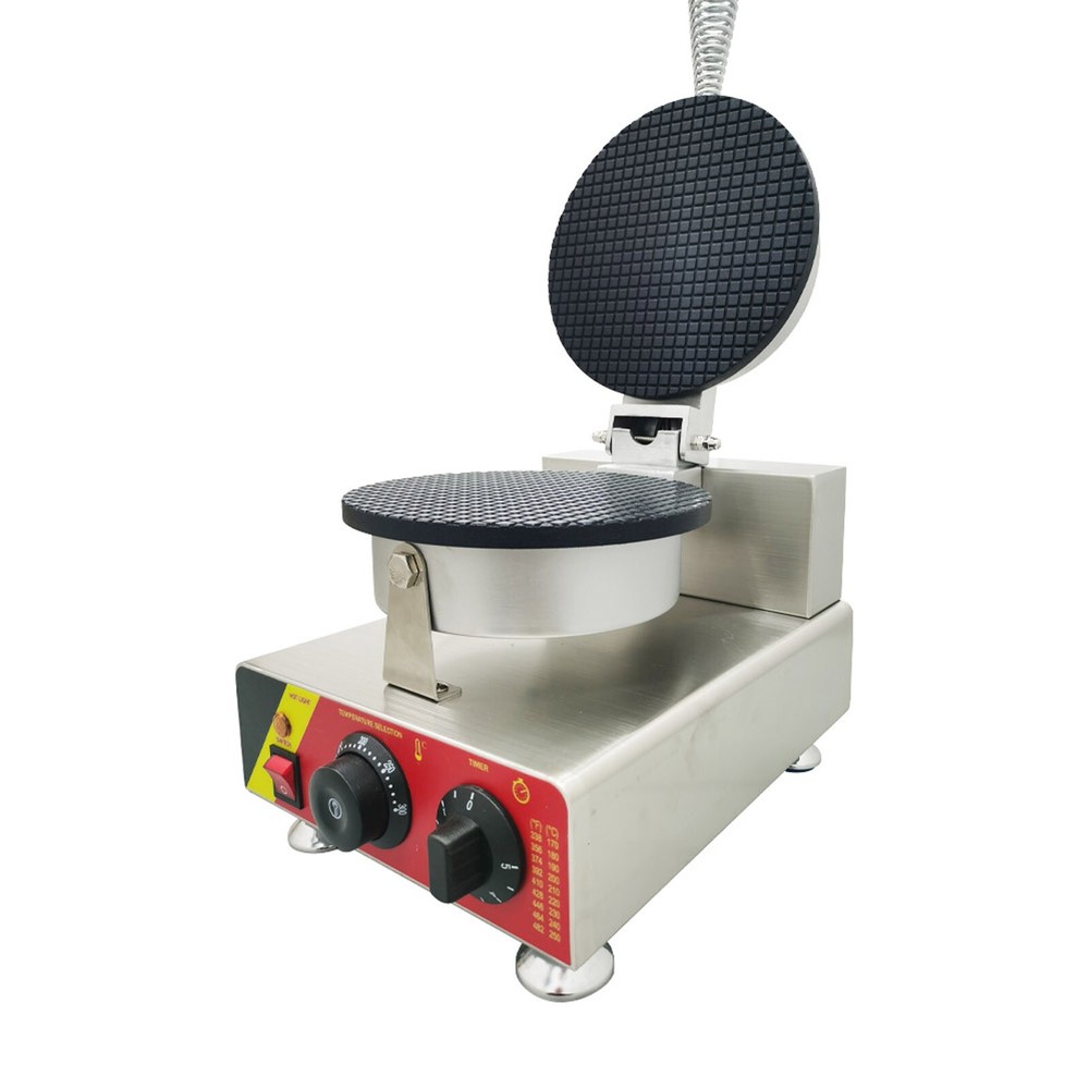 110V Ice Cream Cone Maker Machine Commercial Electric Nonstick Egg Roll Maker