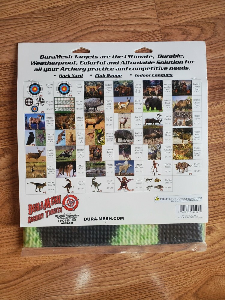 DuraMesh Archery Target Black Bear Back Yard Club Range