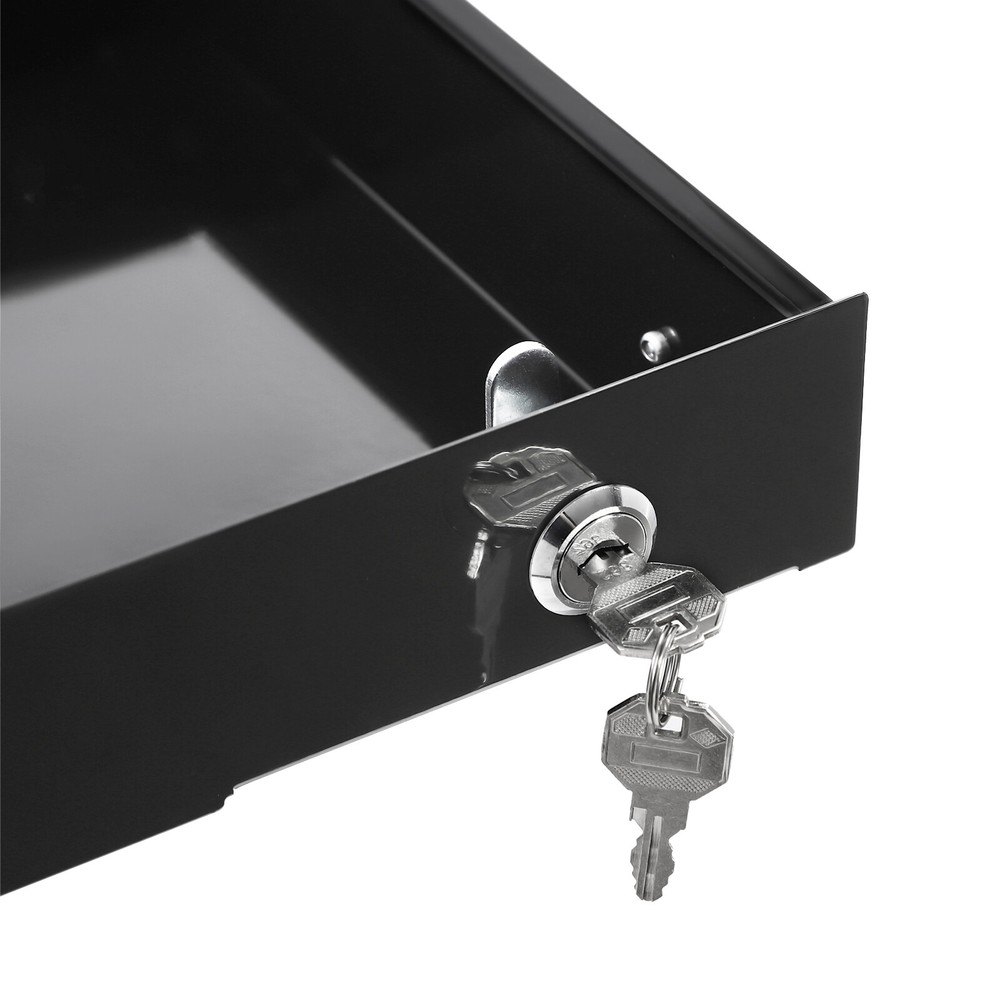 Under Desk Sliding Pull-Out Drawer Organizer - Space Saver with Lock