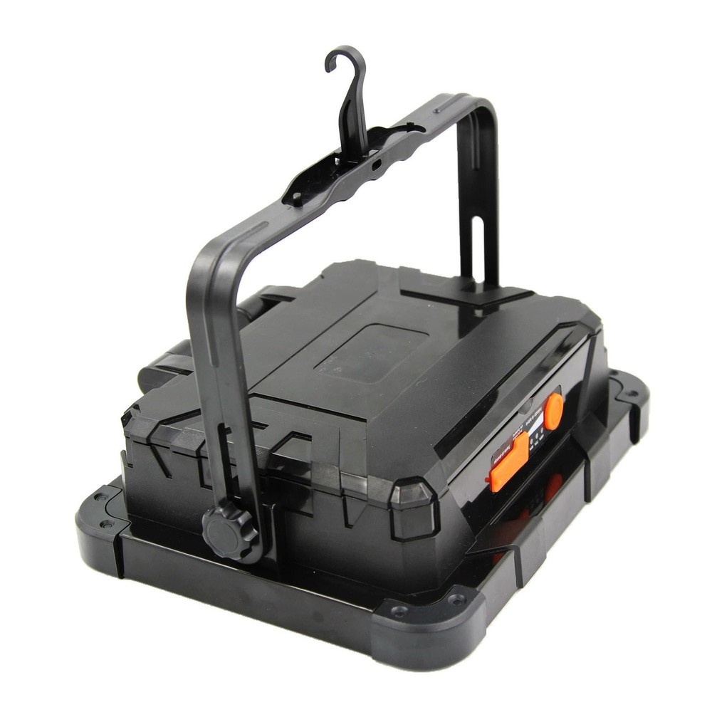 Large Outdoor Rechargeable Dual Solar Panel LED Work Light Waterproof Floodlight