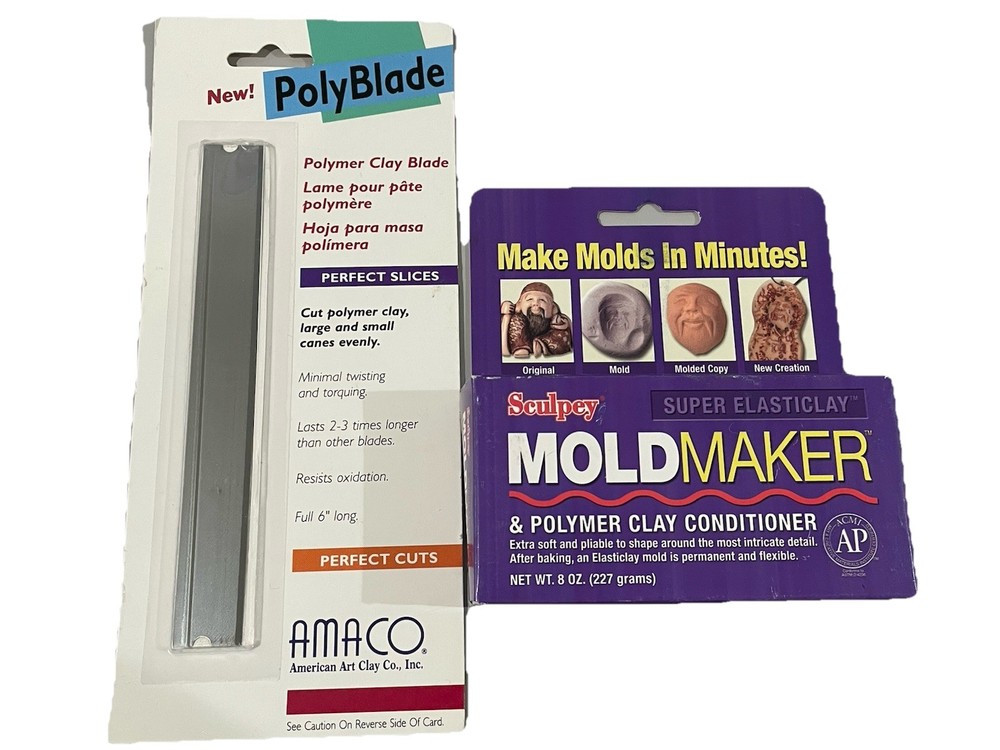 Sculpey Polymer Clay Mold Maker and Amaco PolyBlade