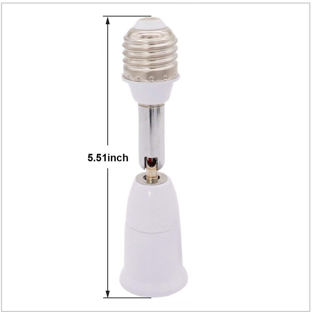 E26/E27 Light Converter Socket Extender Adjustable Vertical 90°Horizontal 360°