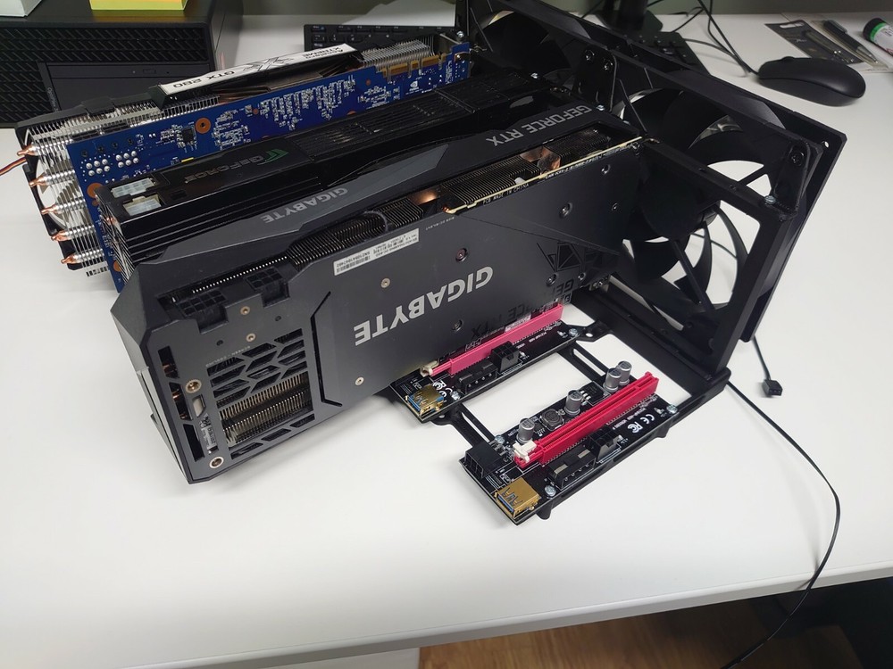 Ripe3D Quad External GPU Graphics Card Stand for DIY Mining Rig, Multi GPU Stand