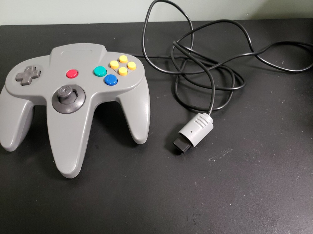 Nintendo N64 Console Jump Pack OEM Grey Controller W/ No Connecion Cords