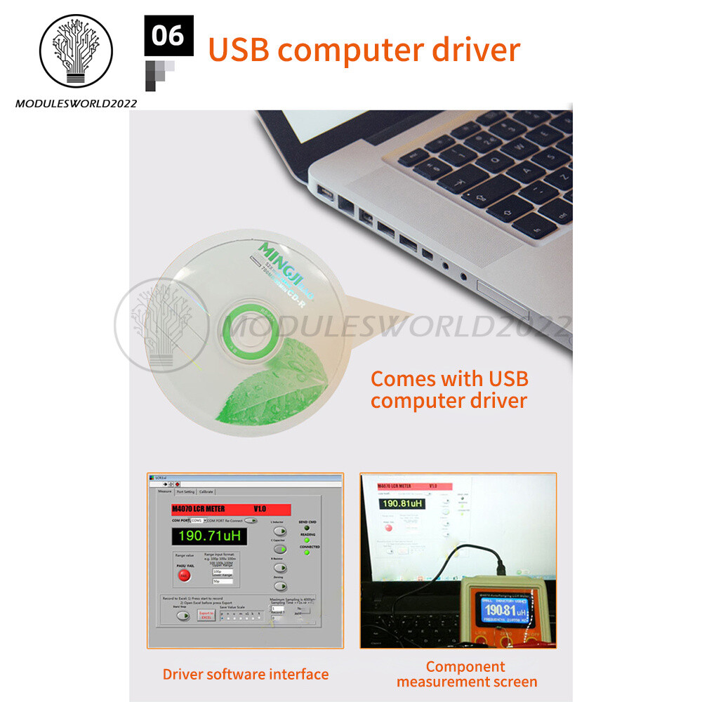 Handheld M4070 Auto Ranging LCR Meter Capacitance Inductance Resistance Tester