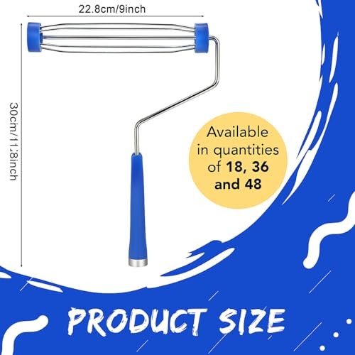 Pack 9 Inch Paint Roller Frame 5 Wire Galvanized Roller Handle Brush 36 Bule