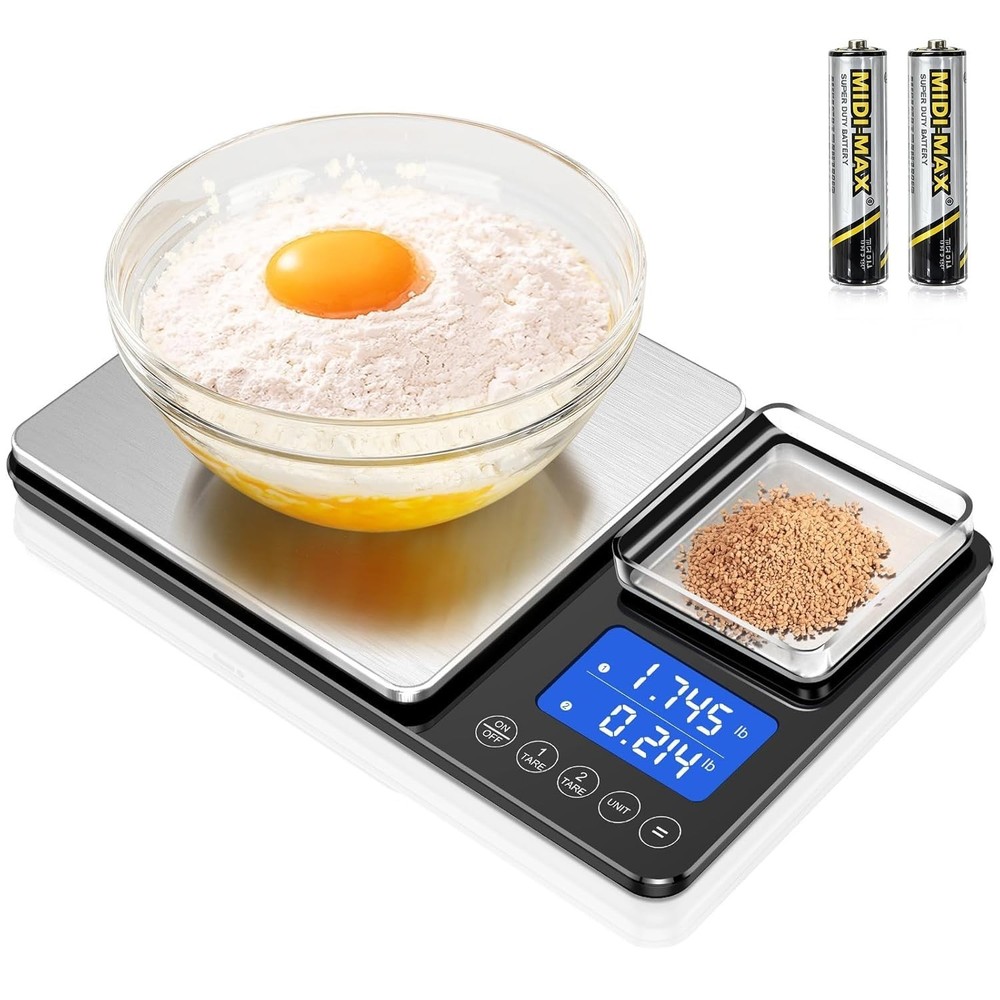 Versatile 7-Unit Kitchen Scale - Tare Function, LCD Display, 33lbs Capacity