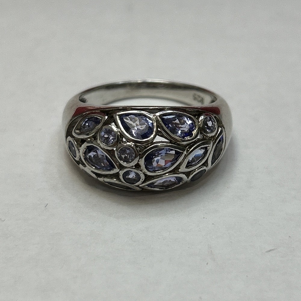 Vintage 925 Solid Sterling Silver Gemstone Ring
