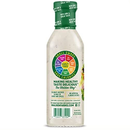 Ranch Zero Calorie Dressing 4 Bottles NT.WT 12 Fl.Oz. (355mL) each.